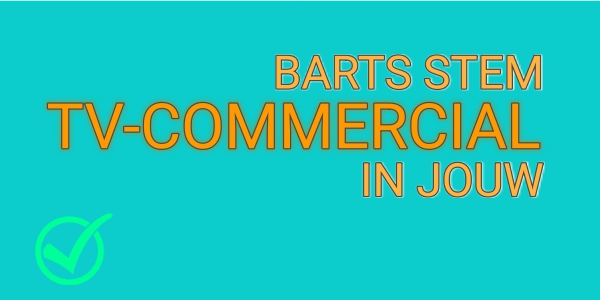Boek Barts stem voor jouw TV-commercial.